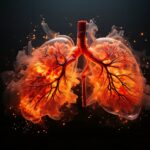 ai generated, lungs, fiery
