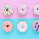 six assorted-flavor doughnuts