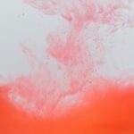 orange abstract paint art