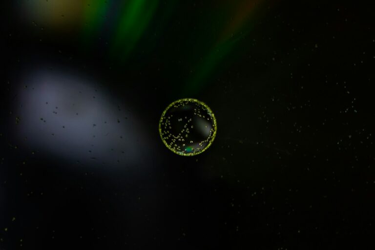 Sarkoidose green and black planet with green and black background